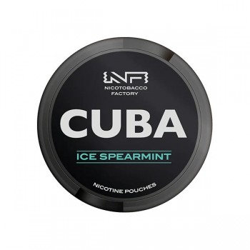 Ice Spearmint CUBA Black Nicotine Pouches  (25 pouches/box)