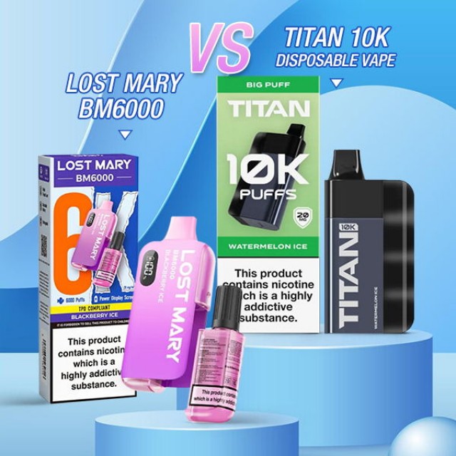 Titan 10K Disposable Vape VS Lost Mary BM6000-Find The Biggest Difference