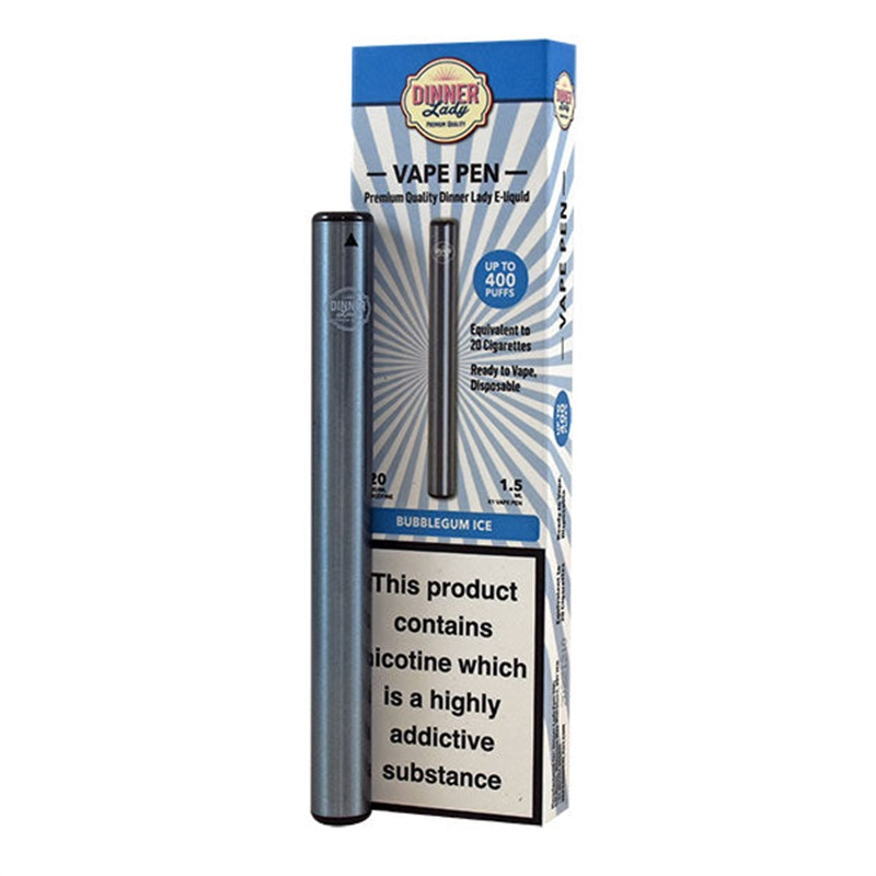 Dinner Lady Disposable Vape Pen 400 Puffs Bubblegum Ice