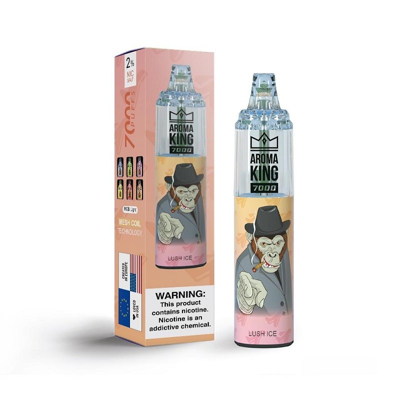 light up disposable vape 7000 puffs lush ice