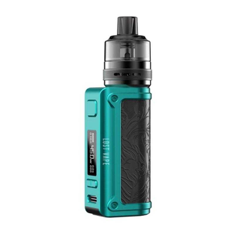 lost vape thelema mini 45w kit dragon green-with ub lite pod tank