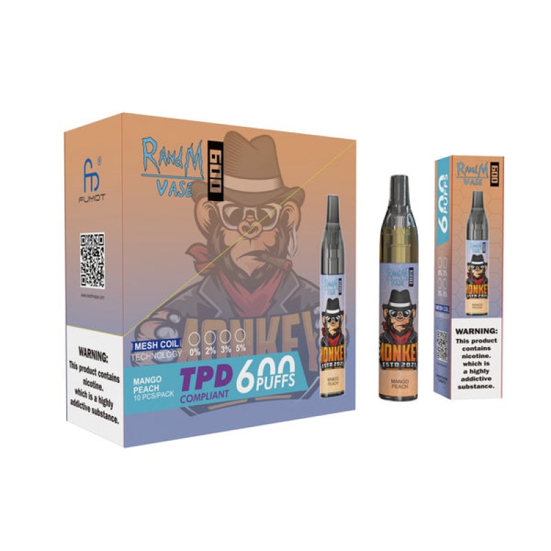 randm vape 600 mango peach
