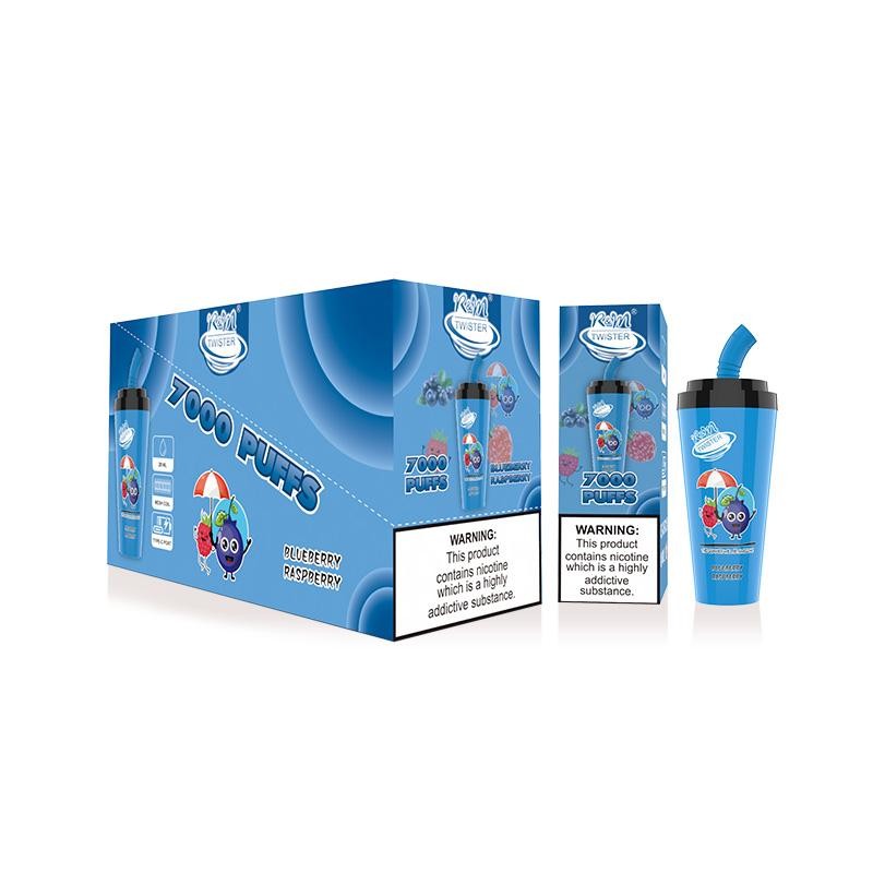 twister bar 7000 puffs box of 10 blueberry raspberry