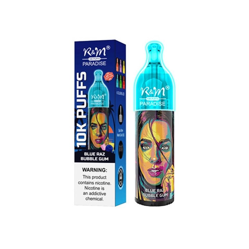 Blue Razz Bubble Gum R and M Paradise 10000