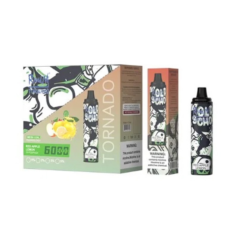 r and m tornado 6000 vape red apple lemon