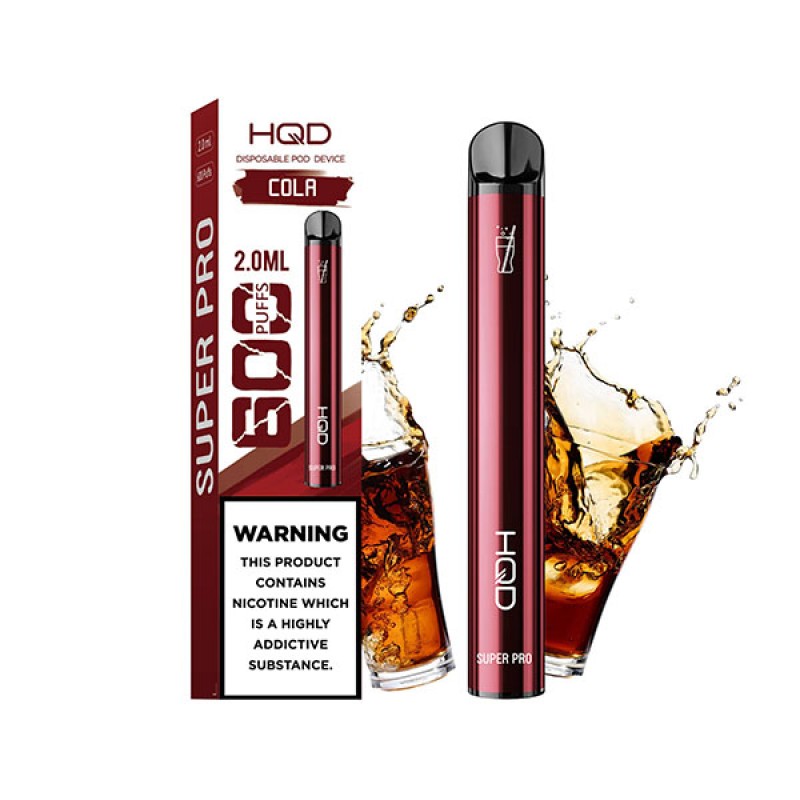 Hqd Super Pro Disposable Vape 600 Puffs Slender Type Vapesourcing