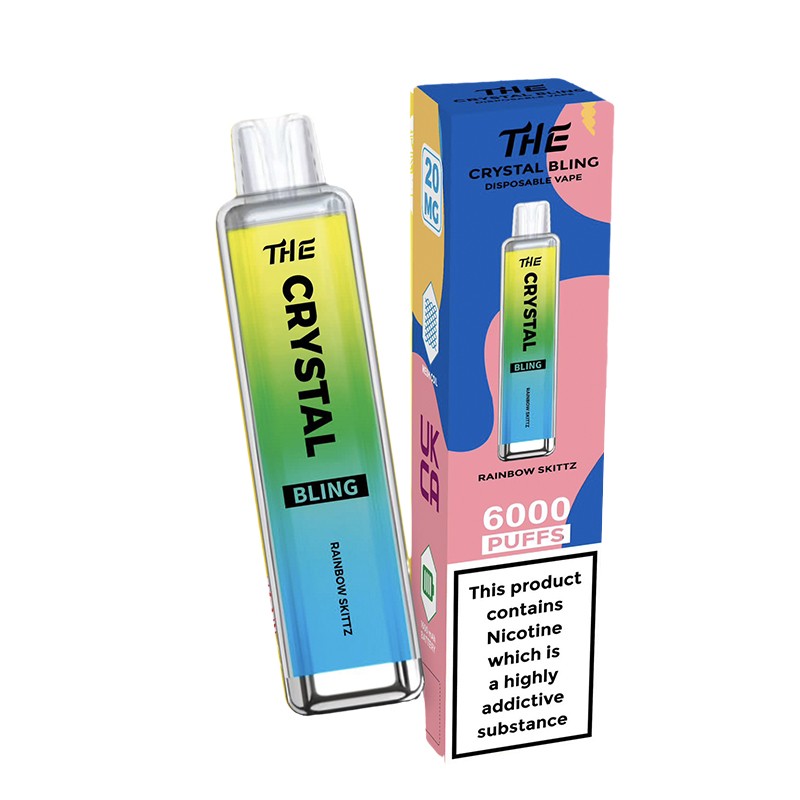 crystal bling 6000 puffs rainbow skittz