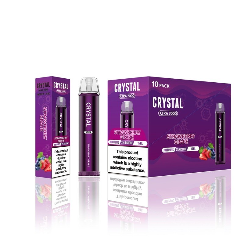 crystal xtra 7000 disposable strawberry grape