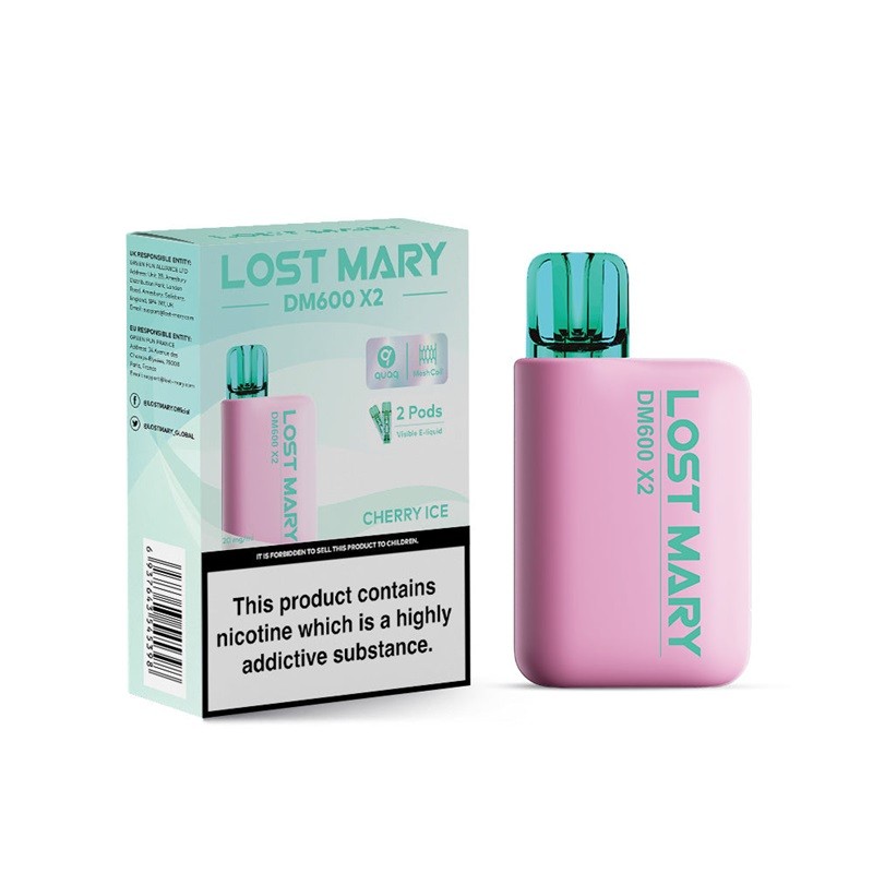 lost mary dm600 vape cherry ice