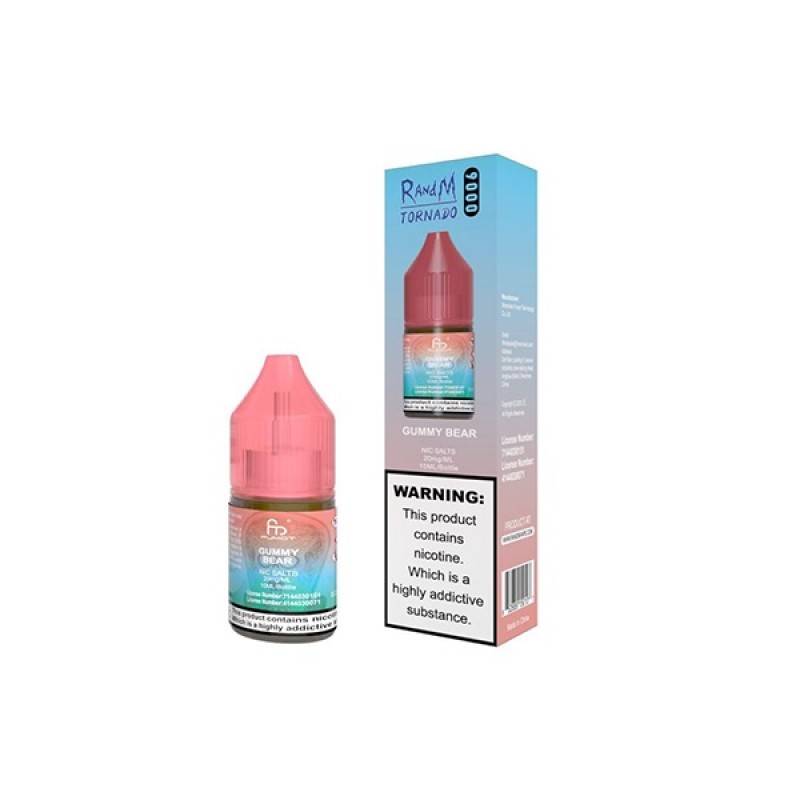 Gummy Bear R and M 9000 Tornado Nicotine Salt E-liquid