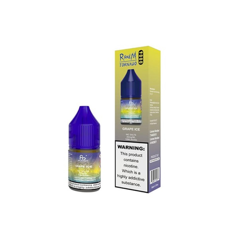 Grape Ice R and M 9000 Tornado Nicotine Salt E-liquid