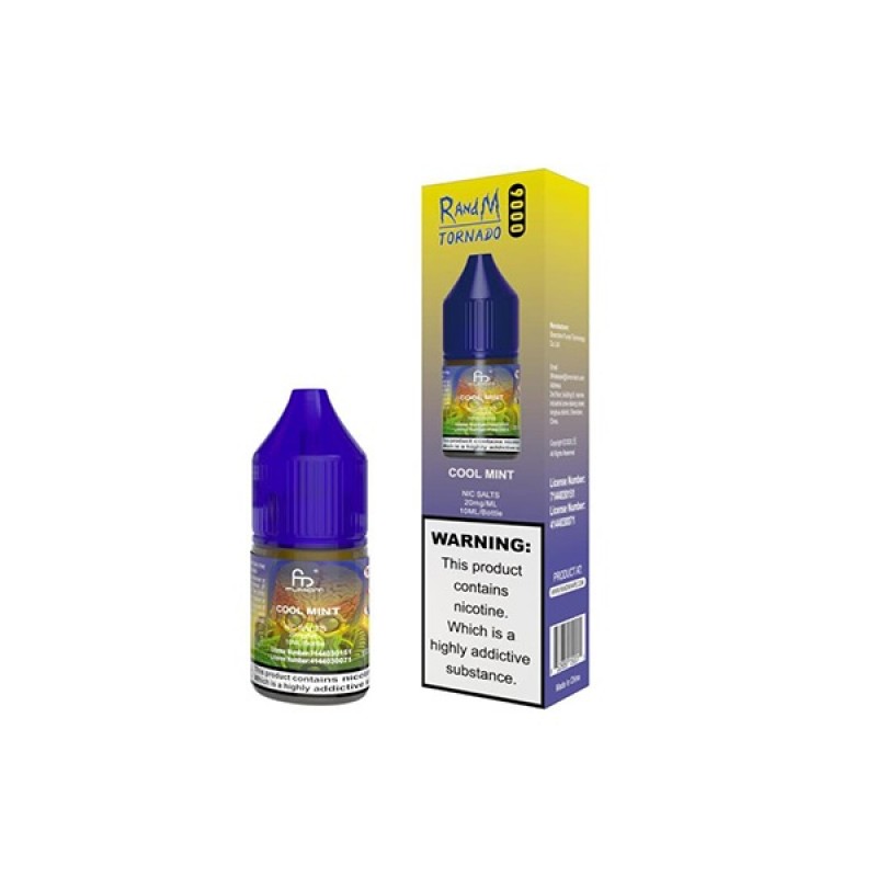 Cool Mint R and M 9000 Tornado Nicotine Salt E-liquid