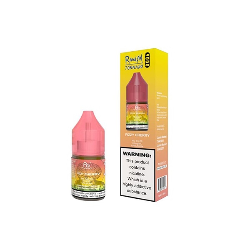 Fizzy Cherry R and M 9000 Tornado Nicotine Salt E-liquid