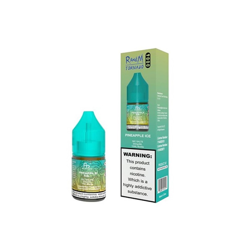Pineapple Ice R and M 9000 Tornado Nicotine Salt E-liquid