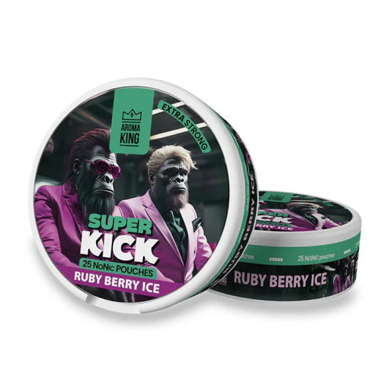 ruby berry ice aroma king super kick nicotine pouches