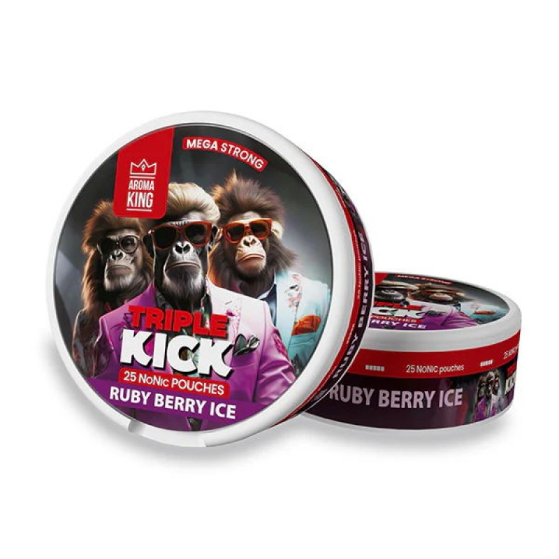 ruby berry ice aroma king triple kick nicotine pouches