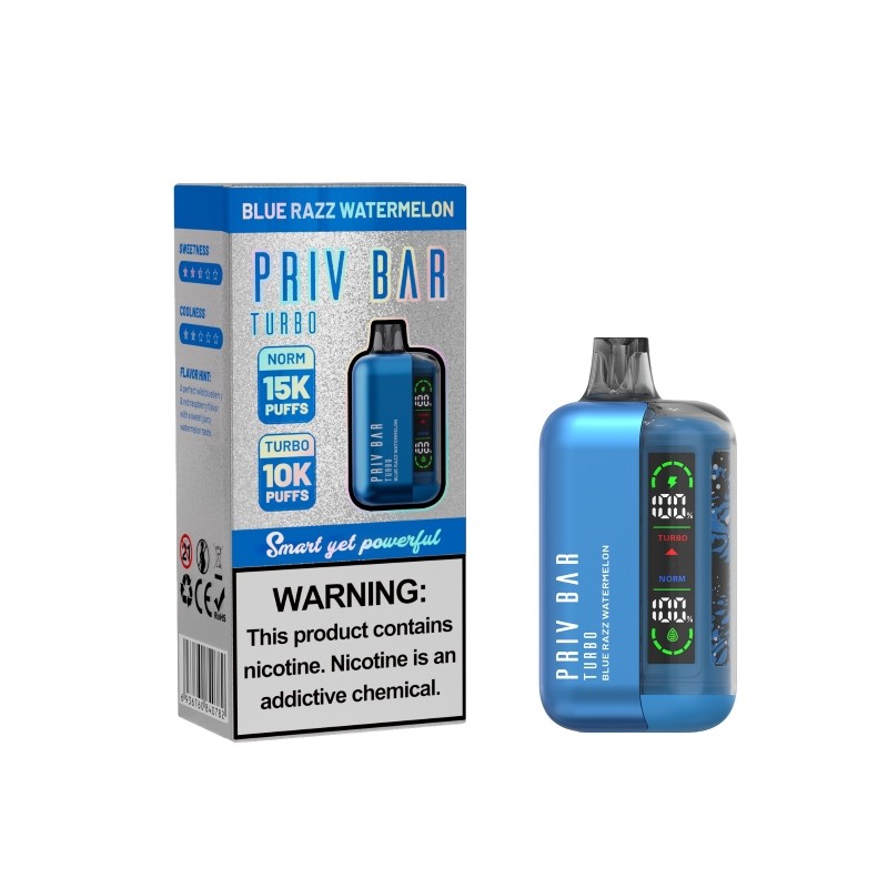 blue razz watermelon smok priv bar turbo 15000