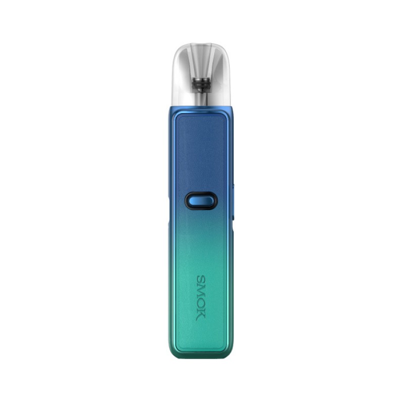 cyan blue-leather smok solus gt pod kit