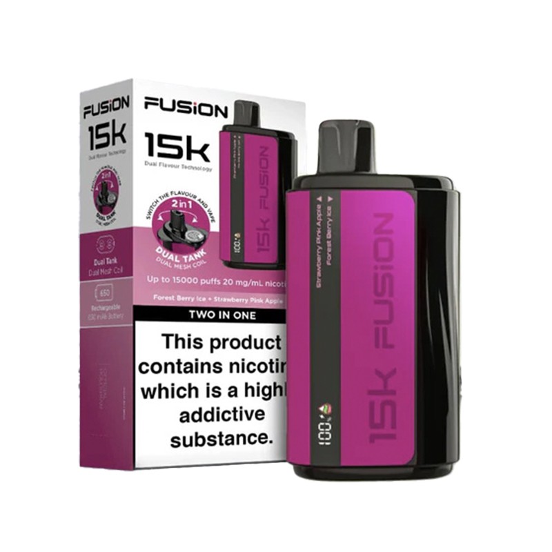 Forest Berry Ice-Strawberry Pink Apple Fusion 15k 2 In 1 Dual Tank