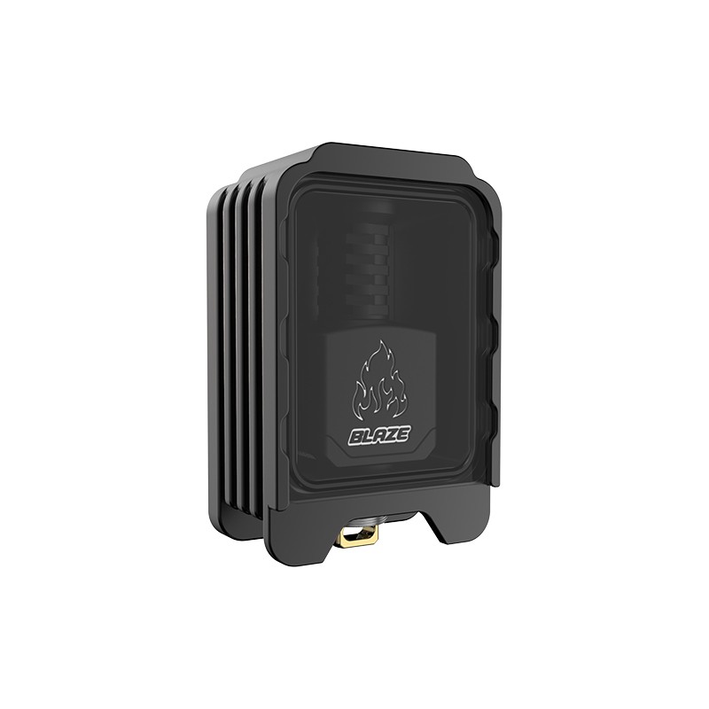 Silver Black Blaze Bridge Single Glass Sliding Boro Tank