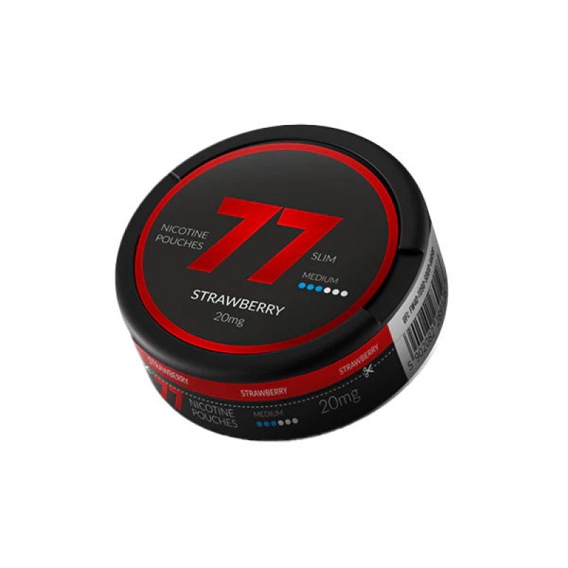 strawberry 77 slim medium nicotine pouches