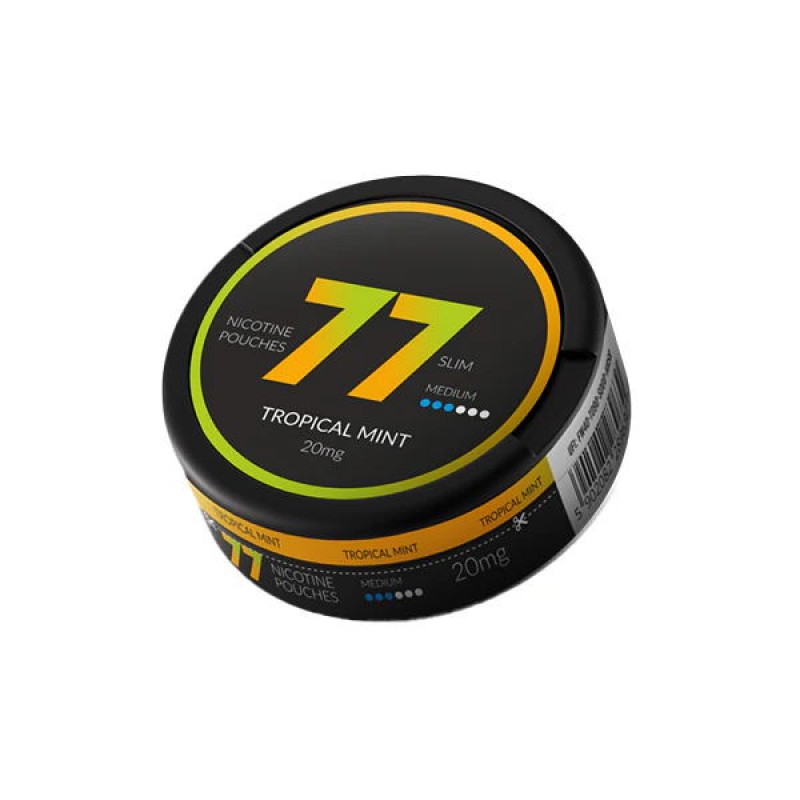 tropical mint 77 slim medium nicotine pouches