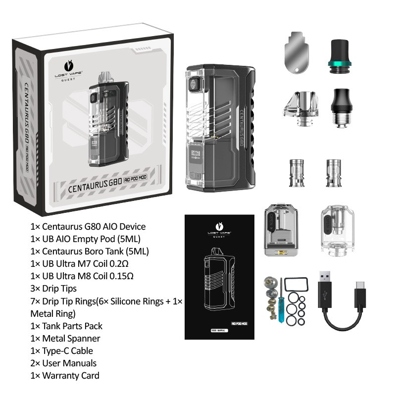 Lost Vape Centaurus G80 AIO Kit 80W Review | Vapesourcing