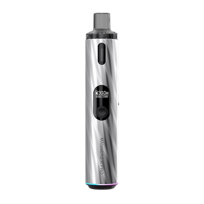 vapefly manners r pro pod kit twill silver