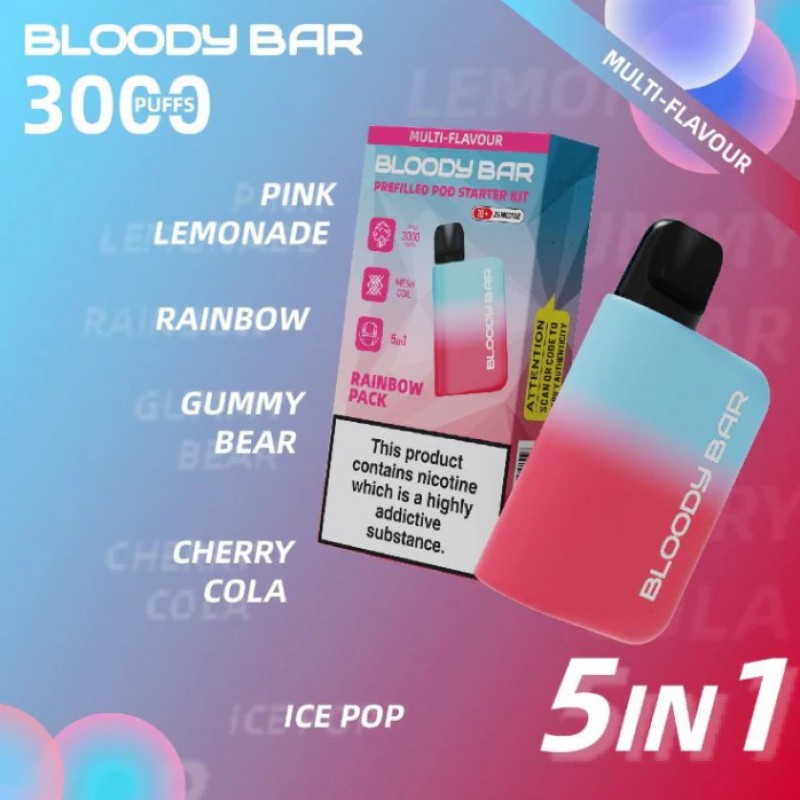 Rainbow Pack(5 in Multi Flavors) Bloody Mary