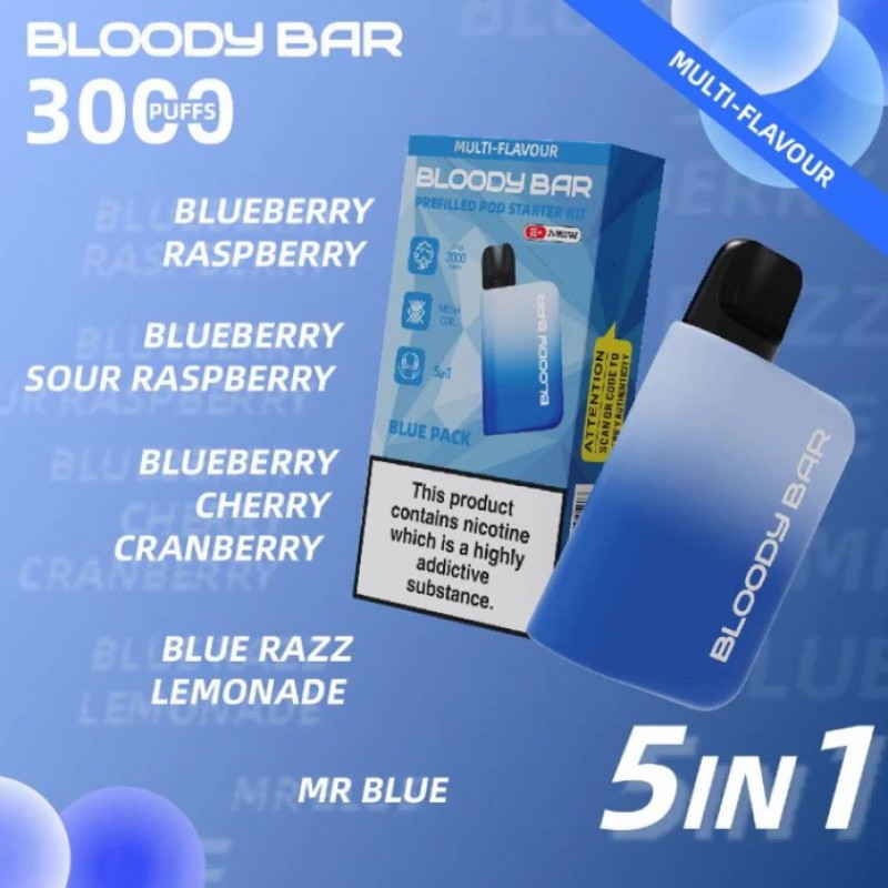 Blue Pack(5 in 1 Multi Flavors) Bloody Mary