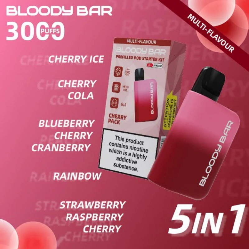 Cherry Pack(5 in 1 Multi Flavors) Bloody Mary