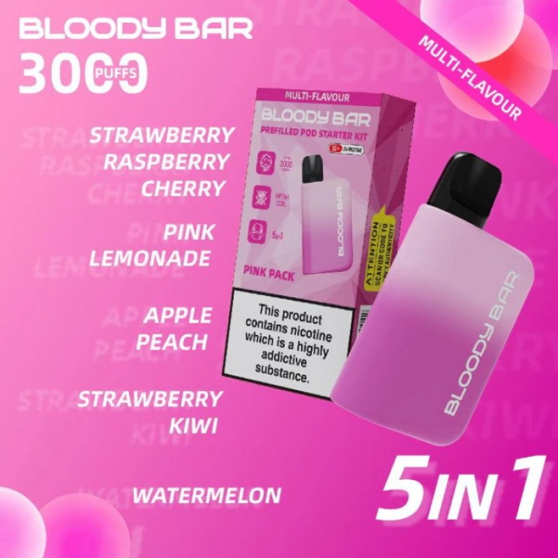 Pink Pack(5 in 1 Multi Flavors) Bloody Mary