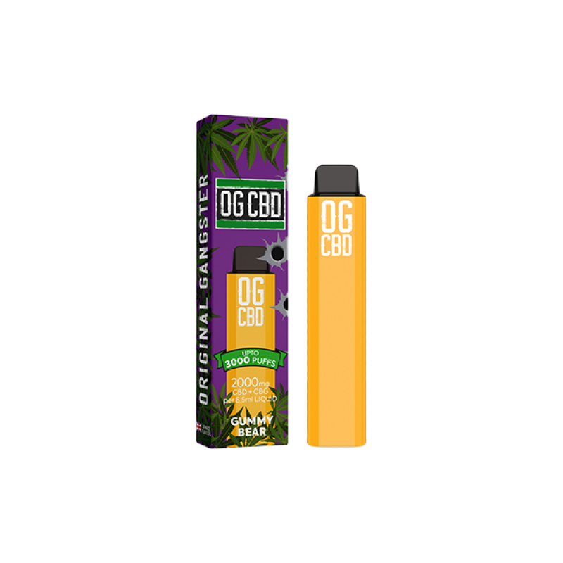 Darwin CBD OG CBD Disposable Vape 3000 Puffs 2000mg Gummy Bear