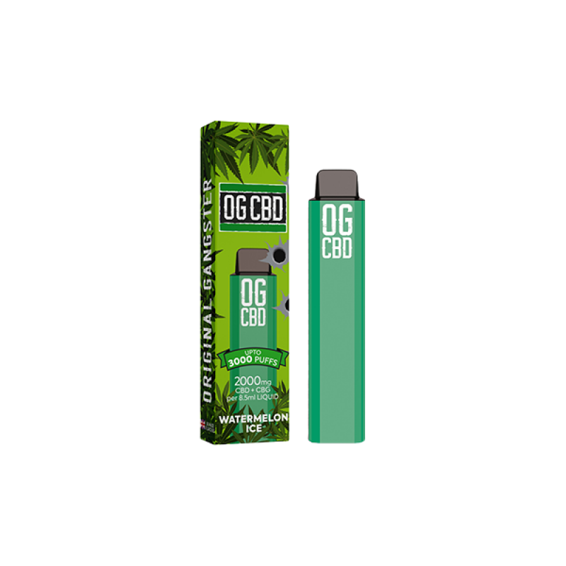 Darwin CBD OG CBD Disposable Vape 3000 Puffs 2000mg Watermelon Ice