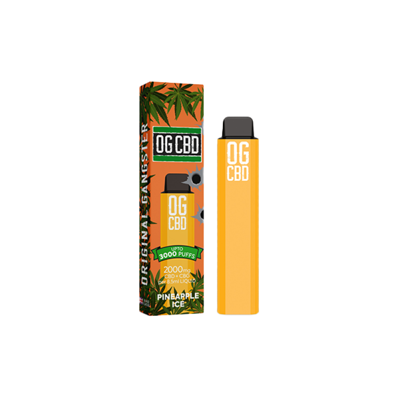 Darwin CBD OG CBD Disposable Vape 3000 Puffs 2000mg Pineapple Ice