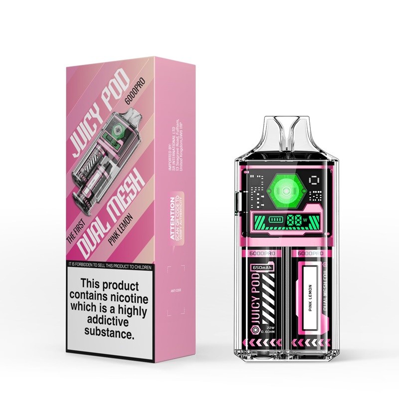 Pink Lemon Juicy Pod 6000 Pro Disposable Vape