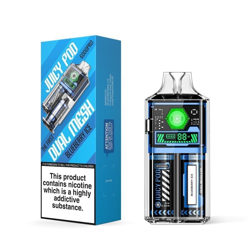 Blueberry Ice Juicy Pod 6000 Pro Disposable Vape