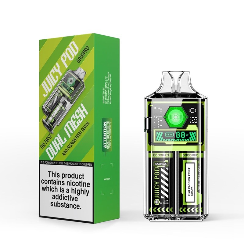 Kiwi Passion Fruit Guava Juicy Pod 6000 Pro Disposable Vape