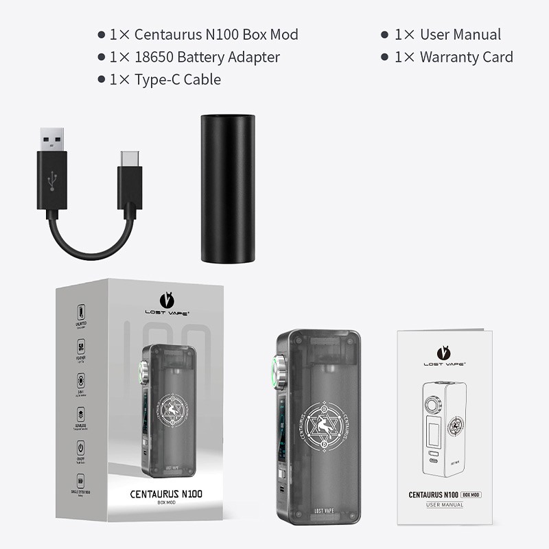 Lost Vape Centaurus N100 Box Mod show