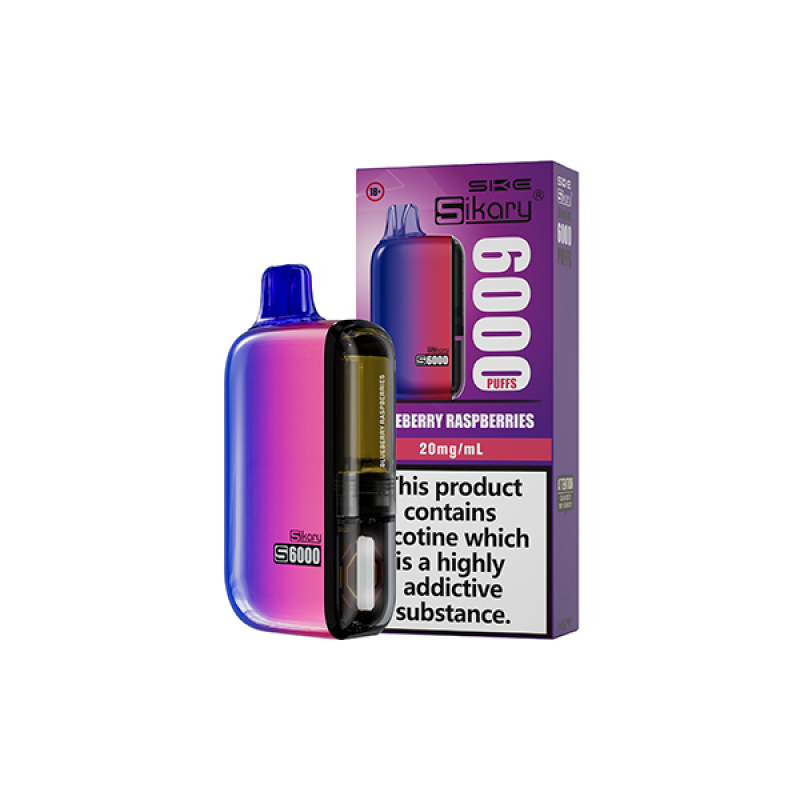 Blueberry Raspberries Sikary S6000 Disposable Vape