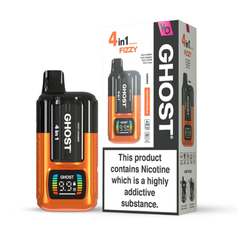 Fizzy Edition Vapes Bars Ghost 4 in 1 Pod Kit 850mAh