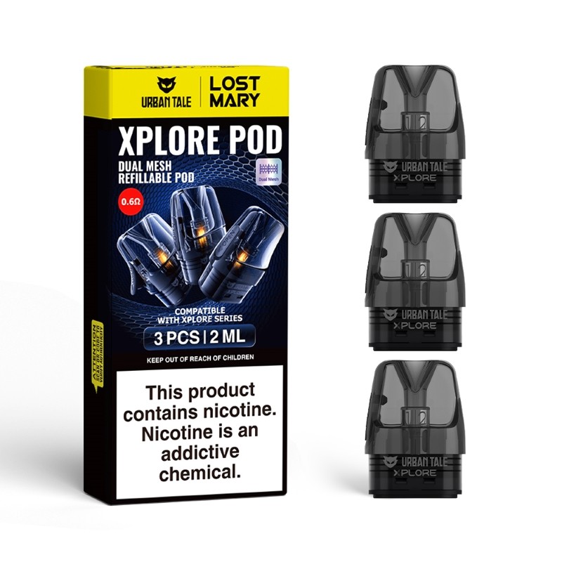 0.6ohm urban tale x lost mary xplore replacement pod cartridge 2ml