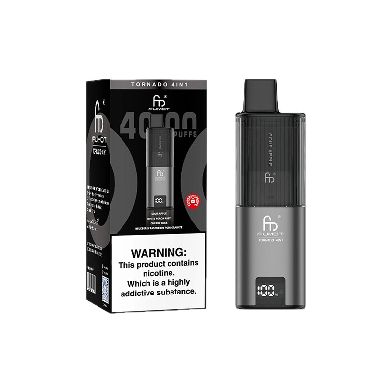 black fumot tornado 4 in 1 disposable vape