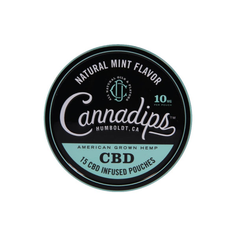 cannadips 150mg cbd snus pouches natural mint