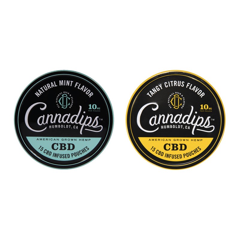 cannadips 150mg cbd snus pouches