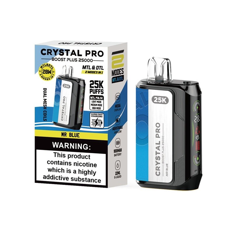 Mr Blue Crystal Pro Boost Plus 25K Disposable Vape