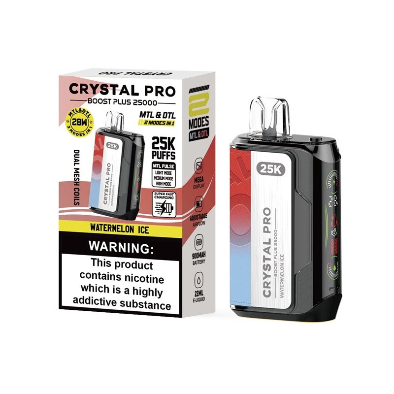 Watermelon Ice Crystal Pro Boost Plus 25K Disposable Vape