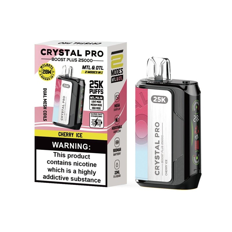 Cherry Ice Crystal Pro Boost Plus 25K Disposable Vape