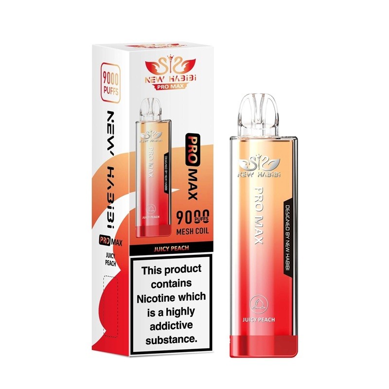 juicy peach new habibi pro max 9000 disposable vape