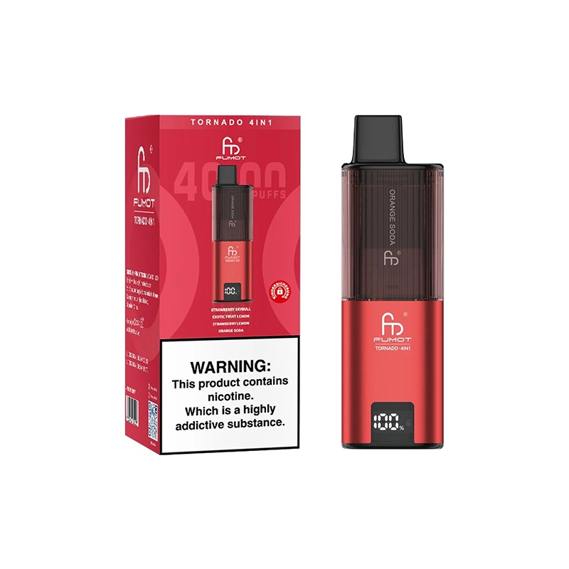 red fumot tornado 4 in 1 disposable vape